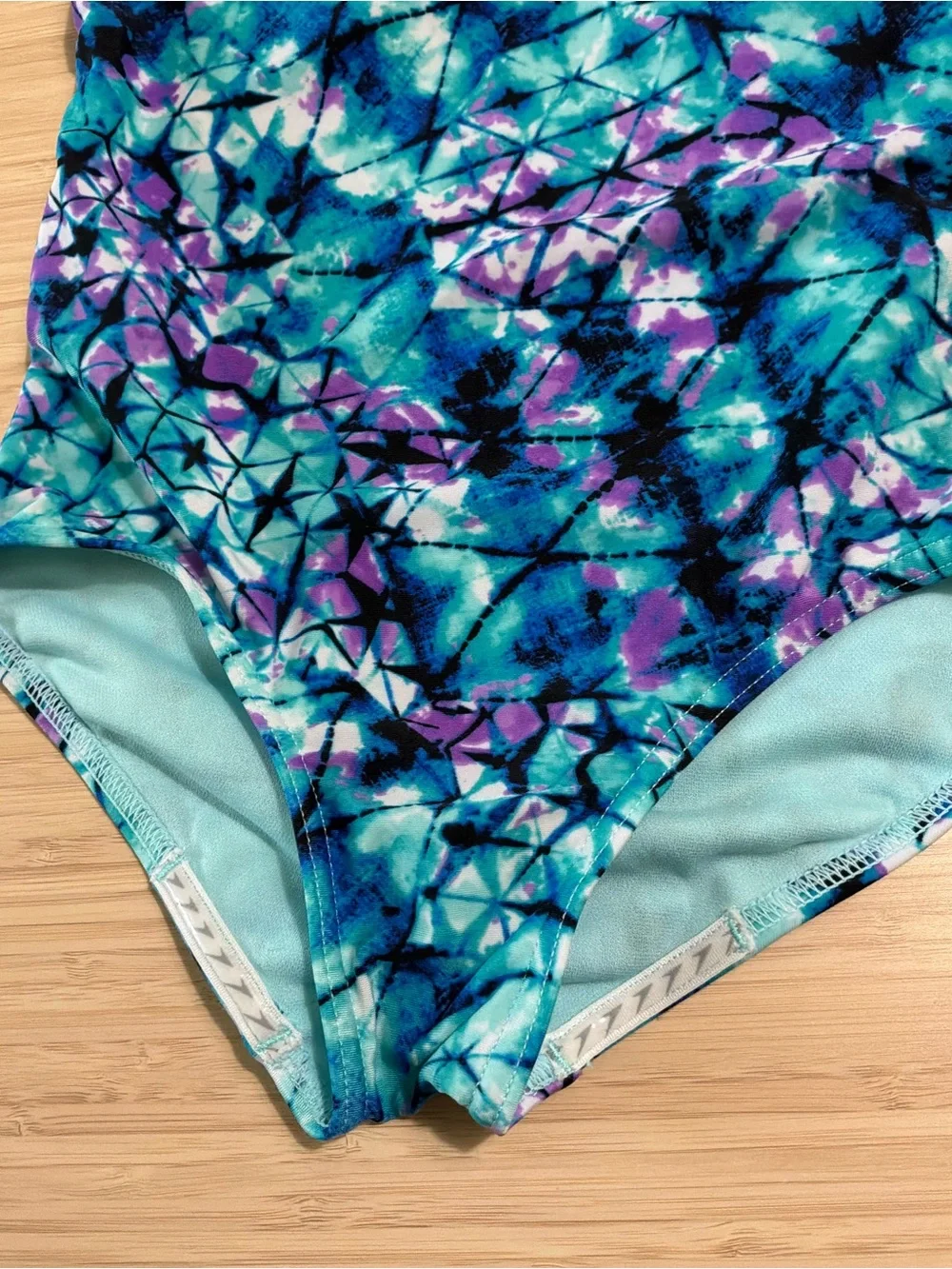 Speedo Girls Tie-dye One-Piece Swimsuit Medium